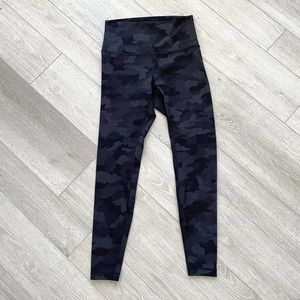 Lululemon Black/Grey Camo High Rise Align Leggings Size 10